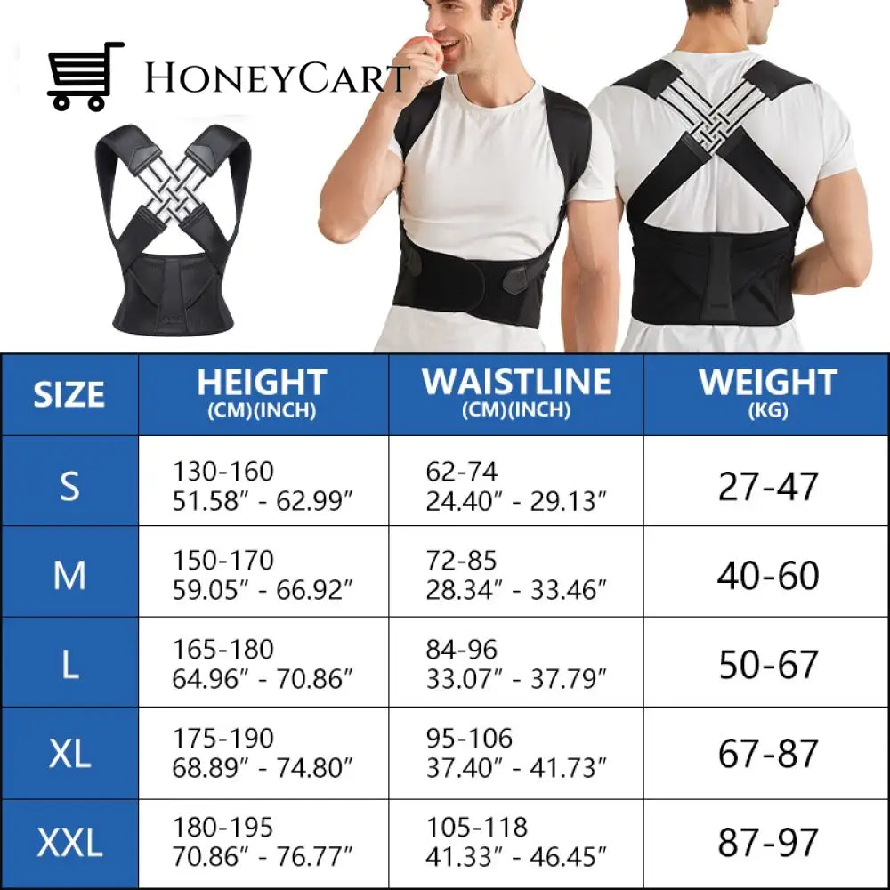 Adjustable Back Posture Corrector Belt