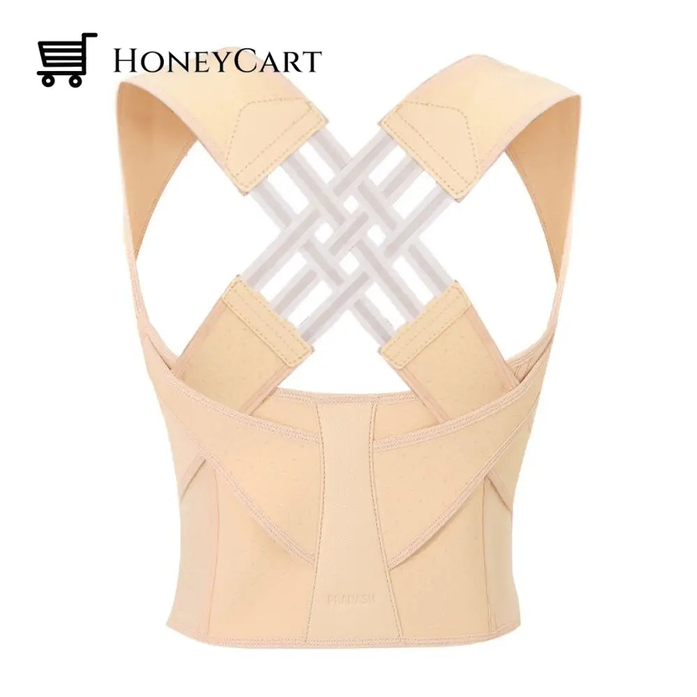 Adjustable Back Posture Corrector Belt Beige / S