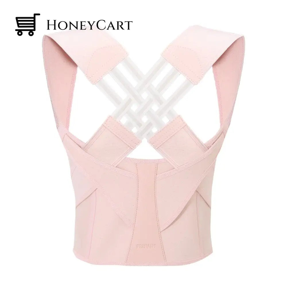 Adjustable Back Posture Corrector Belt Pink / S