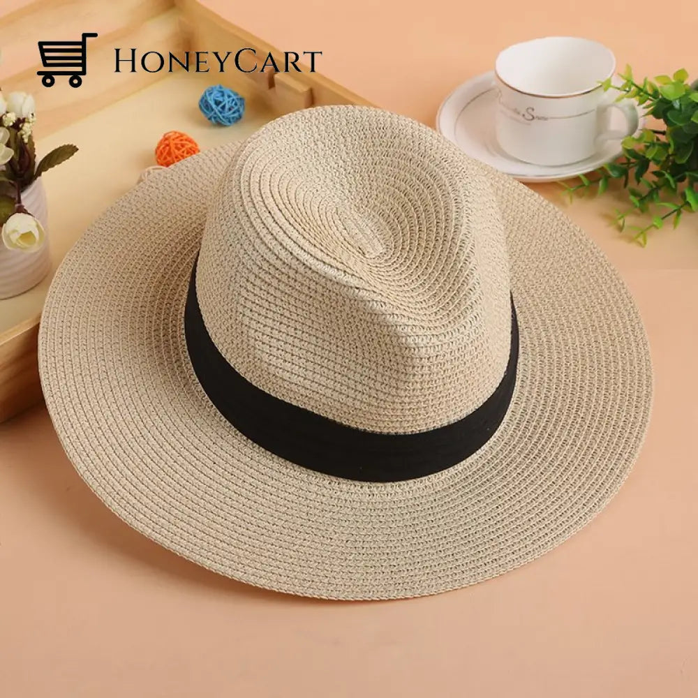 Adjustable Classic Panama Hat Beige / S/M(22-22.8) Buy 1