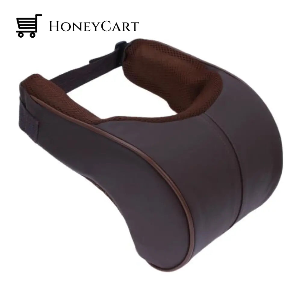 Adjustable Elastic Memory Foam Car Headrest Coffee
