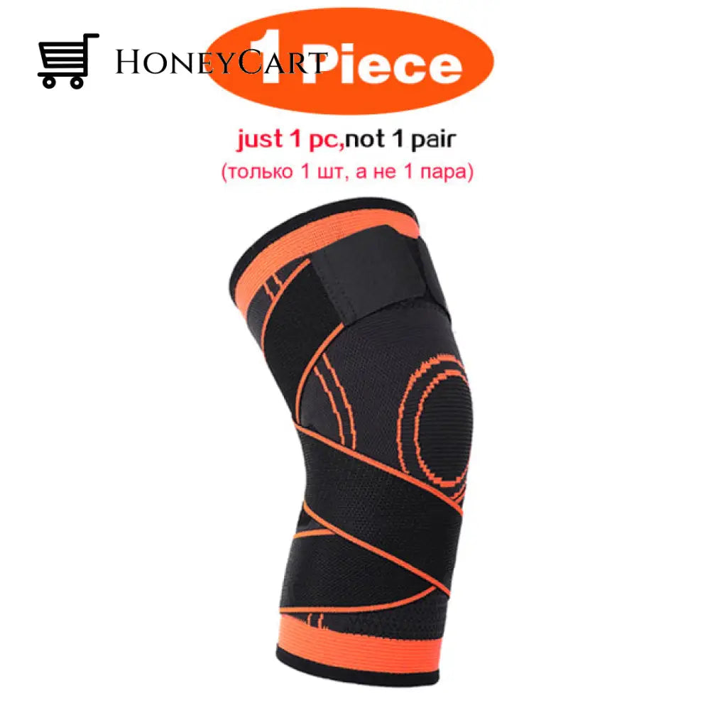 Adjustable Fitness Knee Joints Protector Pad 1 Piece Orange / S Exercise &