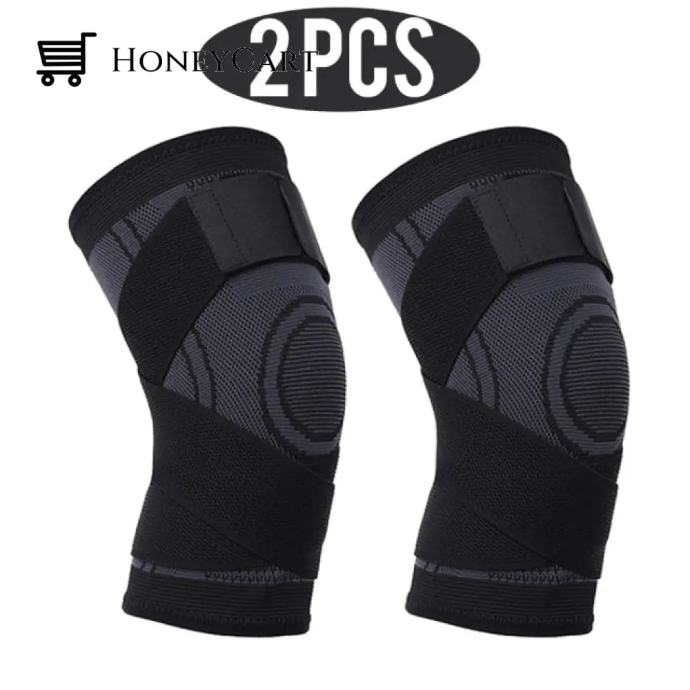 Adjustable Fitness Knee Joints Protector Pad 2 Pieces Black / Xxxl Exercise &