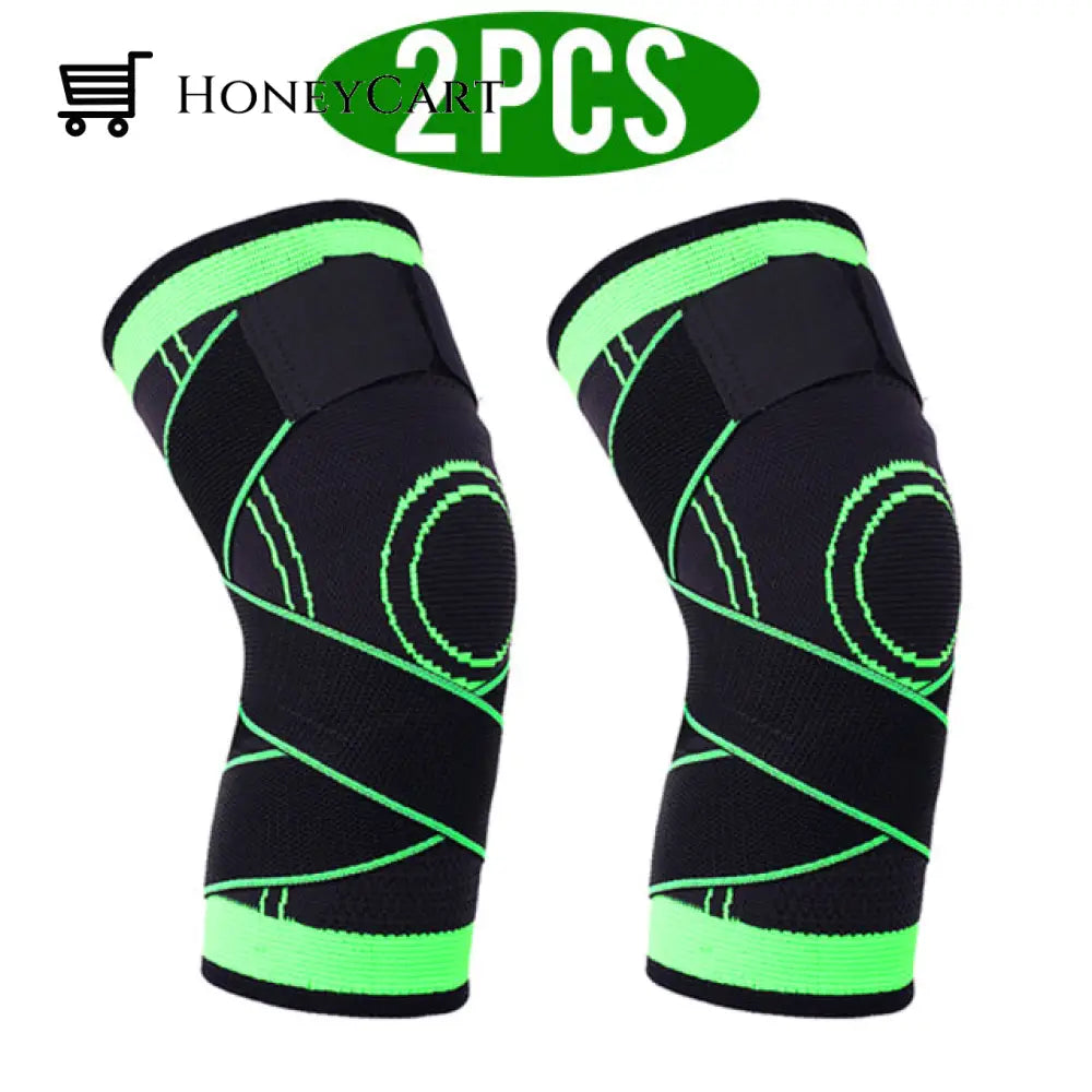 Adjustable Fitness Knee Joints Protector Pad 2 Pieces Green / Xxxl Exercise &