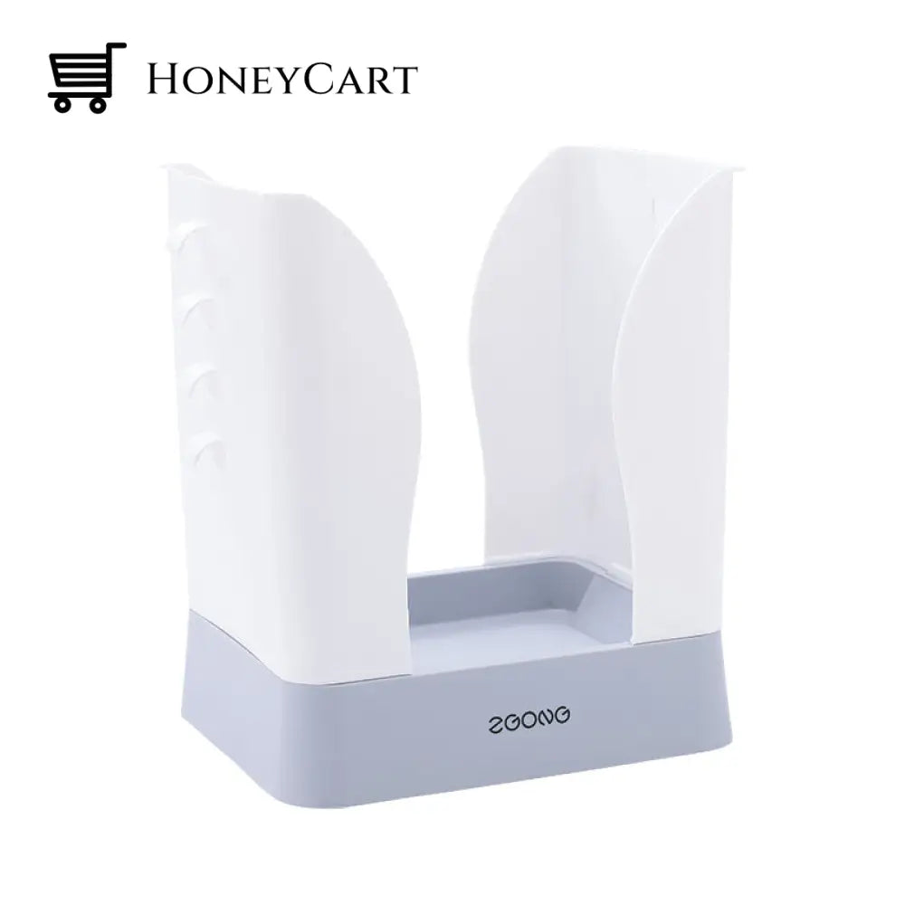 Adjustable Garbage Bag Holder White Plastic