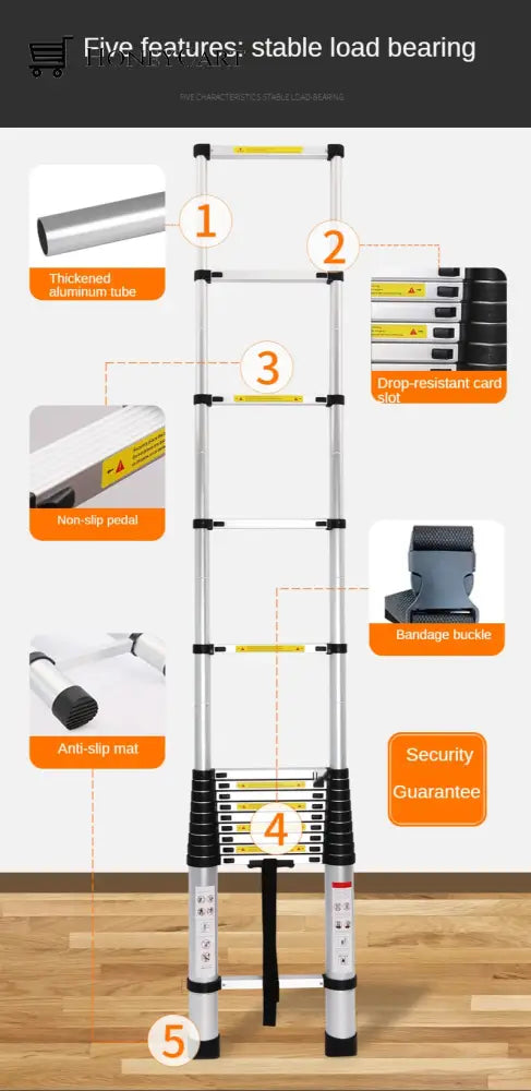 Adjustable Non-Slip Foldable Telescopic Ladder Ladders