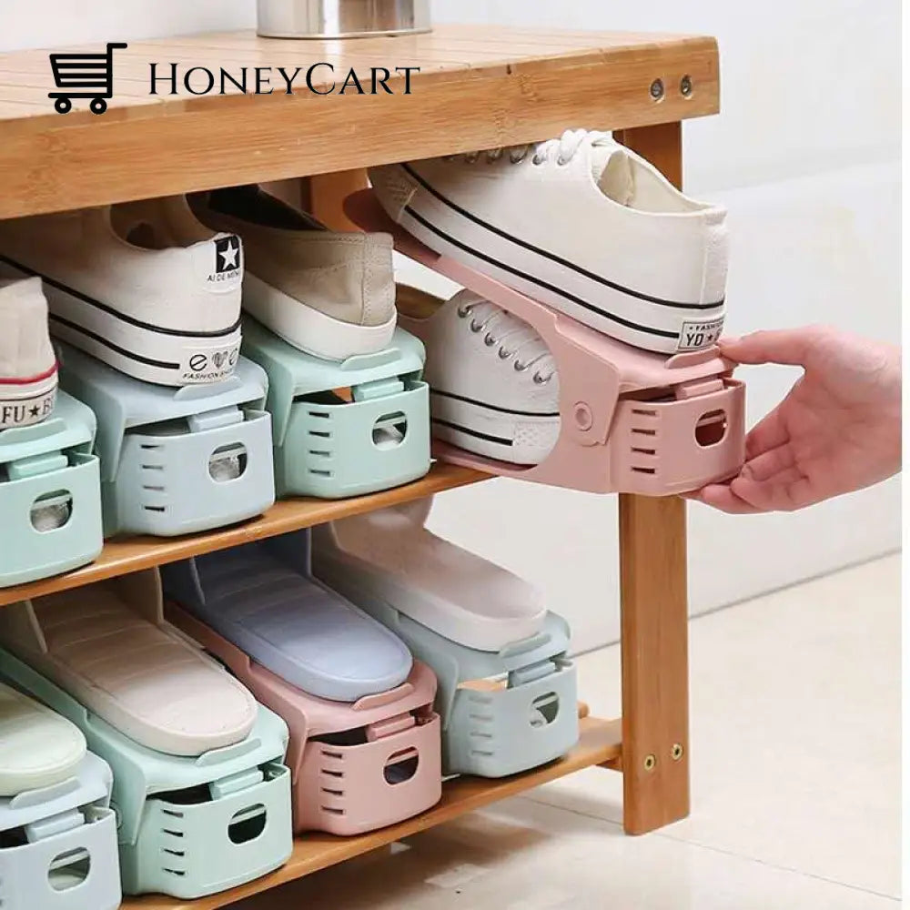 Adjustable Shoe Stacker Space Saver