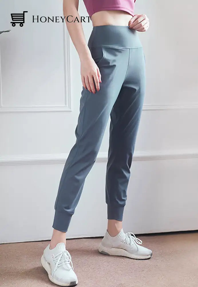 All Day High Rise Slim Cropped Jogger Pants Battleship Grey / S Tool