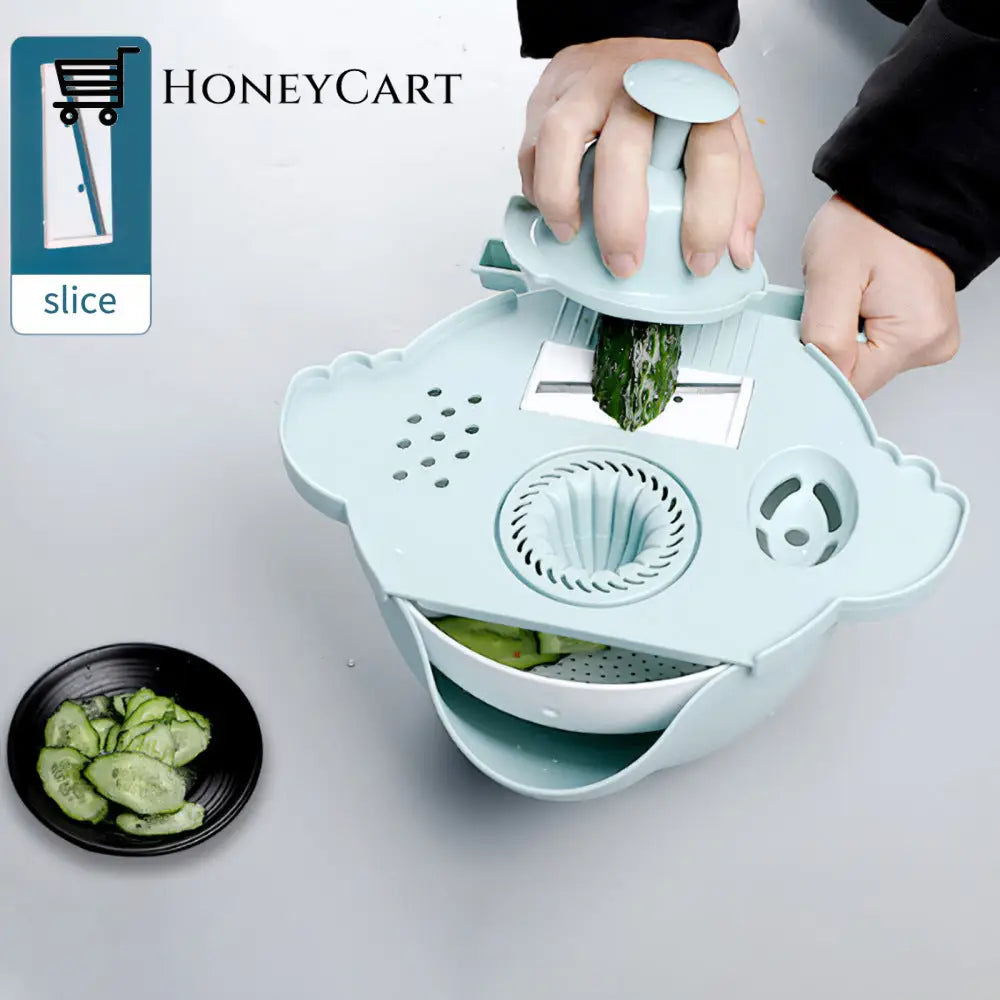 All-In-One Drain Basket Vegetable Grater Garters
