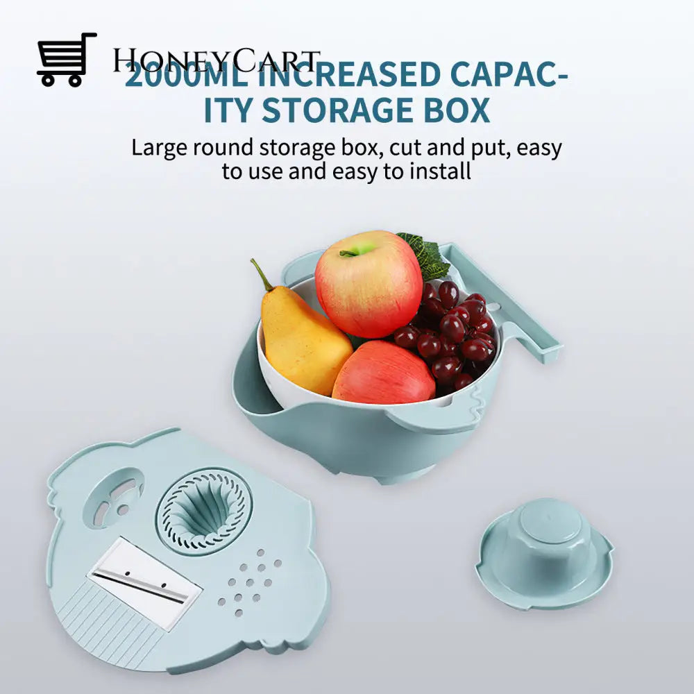 All-In-One Drain Basket Vegetable Grater Garters