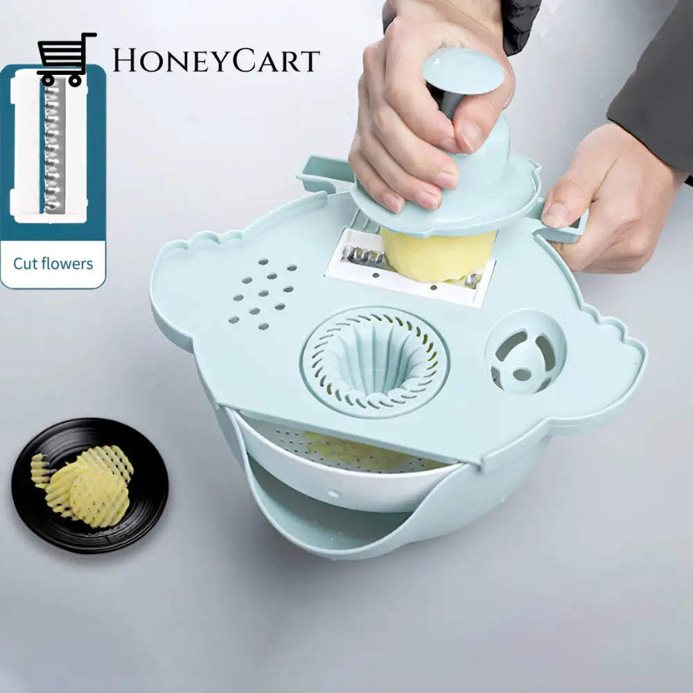 All-In-One Drain Basket Vegetable Grater Garters