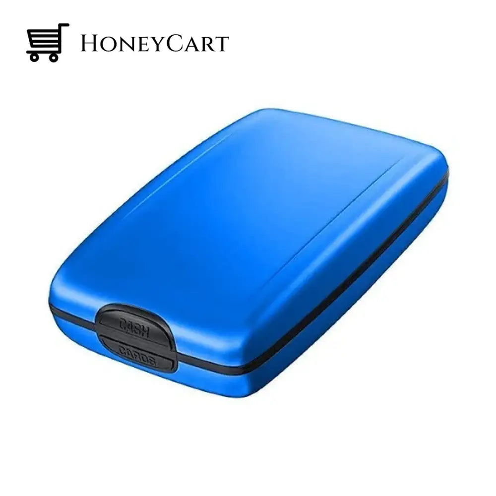 Aluminum Alloy Anti Theft Wallet Blue Tool