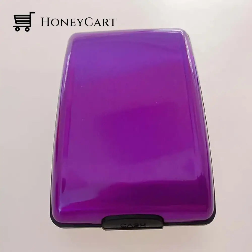 Aluminum Alloy Anti Theft Wallet Purple Tool