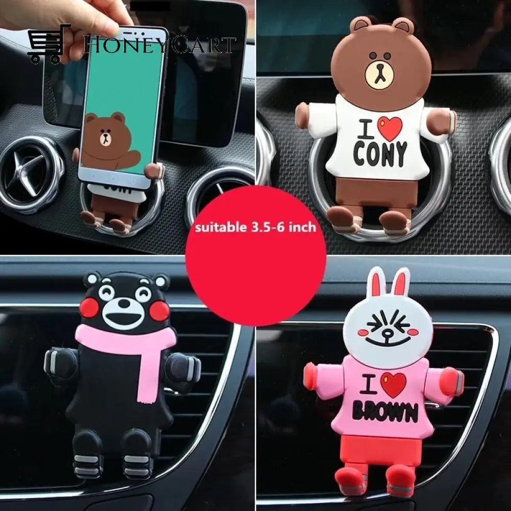 Animal Hug Car Vent Phone Holder Mobile Stands