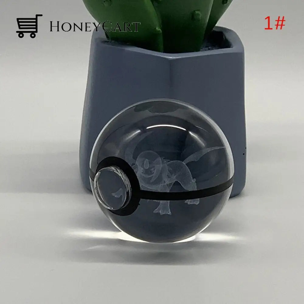 Anime Pokemon 3D Crystal Ball & Base / 1
