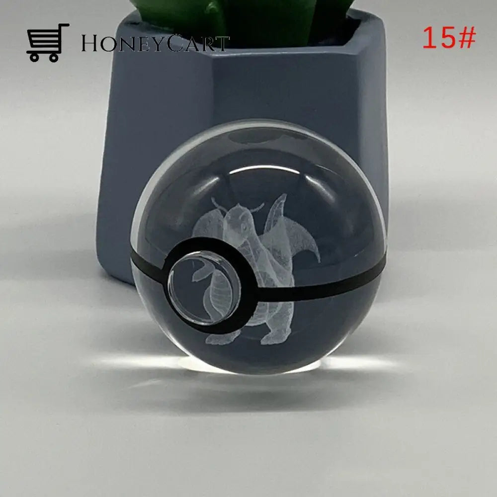 Anime Pokemon 3D Crystal Ball & Base / 15