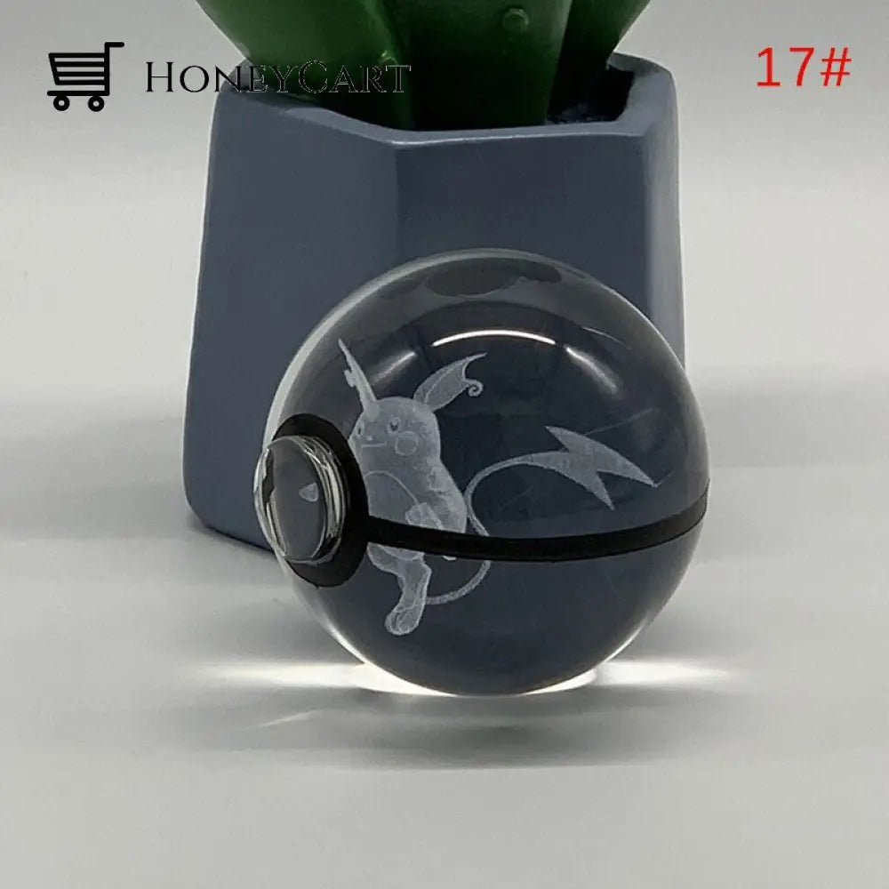 Anime Pokemon 3D Crystal Ball & Base / 17