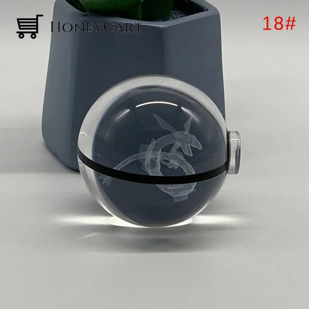 Anime Pokemon 3D Crystal Ball & Base / 18