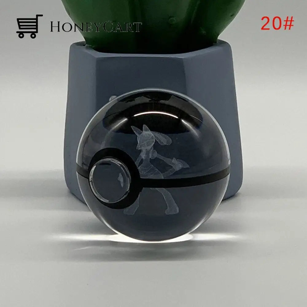 Anime Pokemon 3D Crystal Ball & Base / 20
