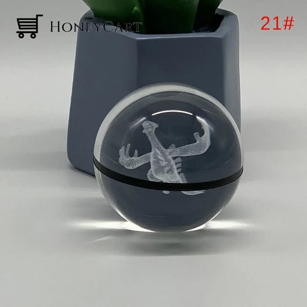 Anime Pokemon 3D Crystal Ball & Base / 21