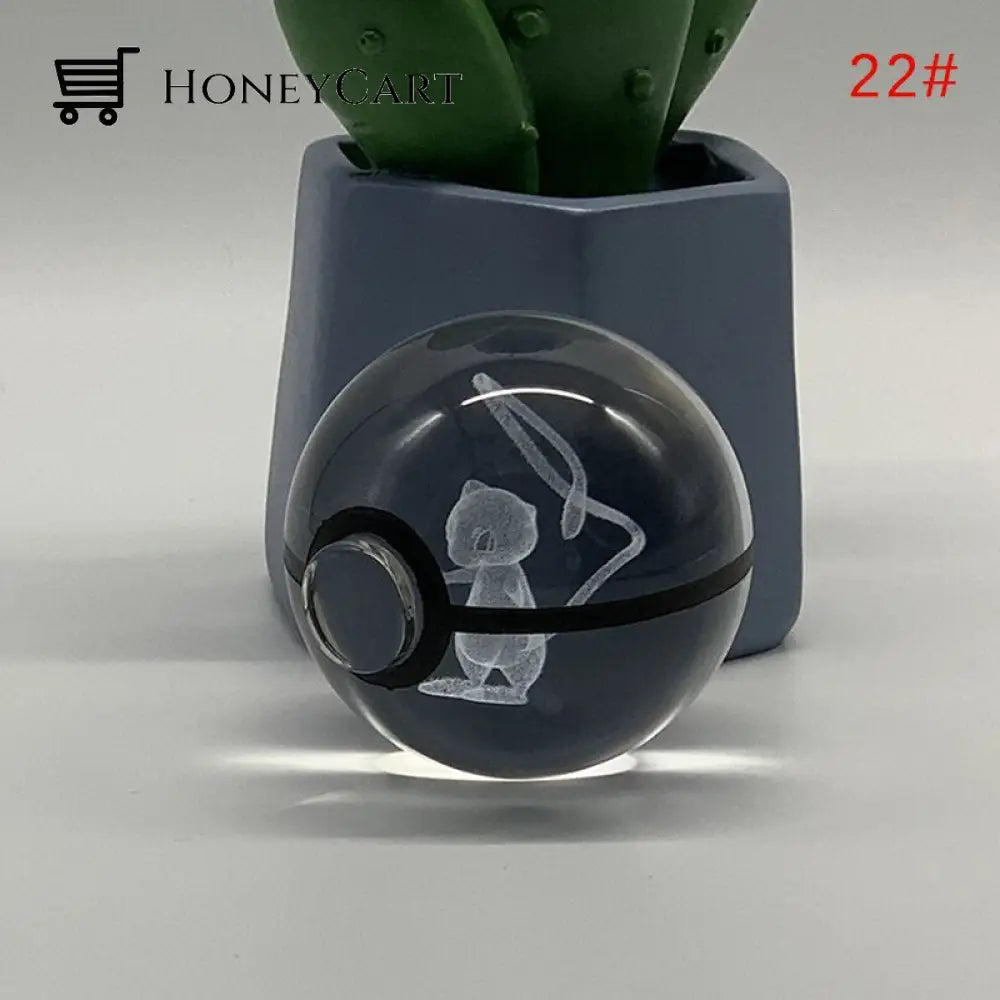 Anime Pokemon 3D Crystal Ball & Base / 22