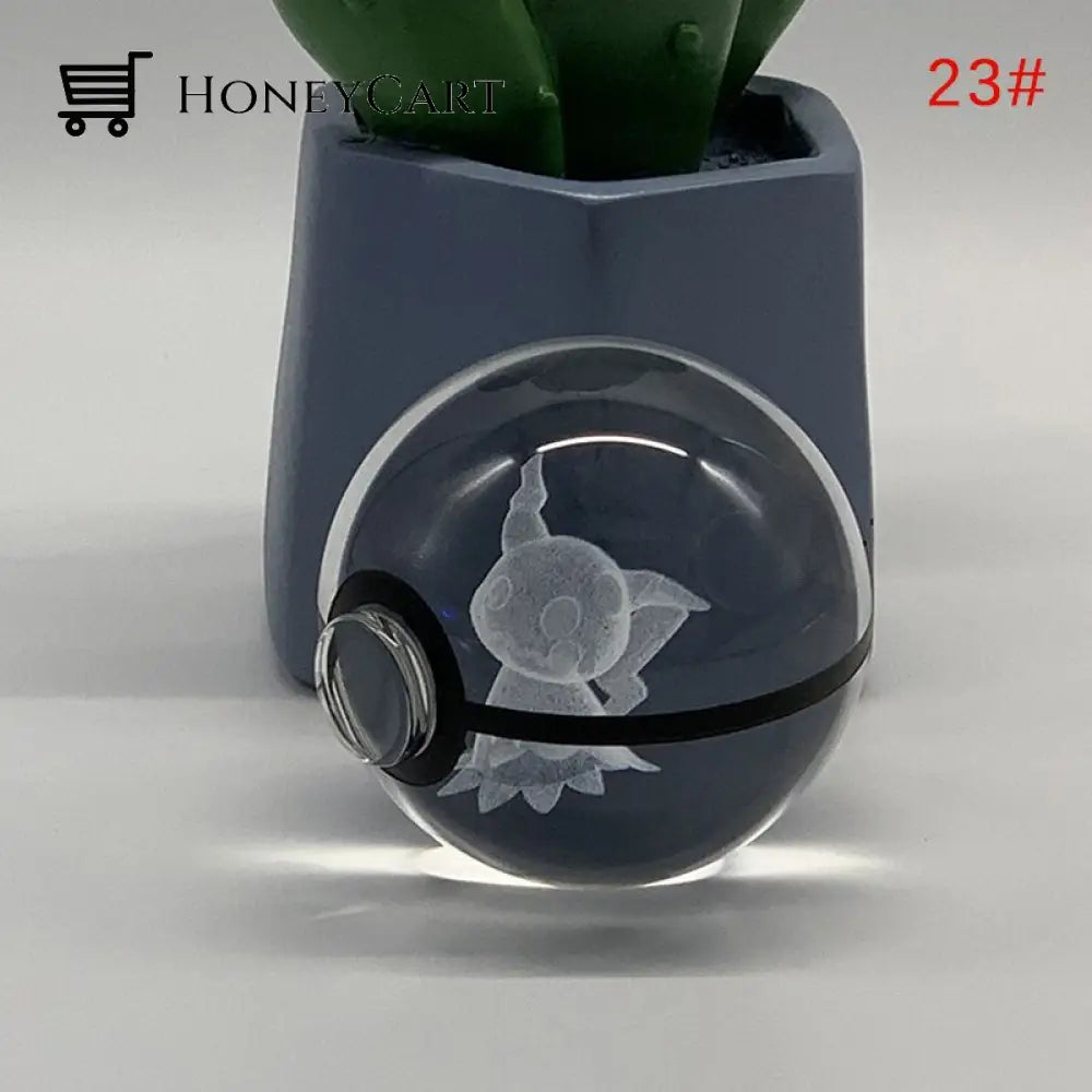 Anime Pokemon 3D Crystal Ball & Base / 23