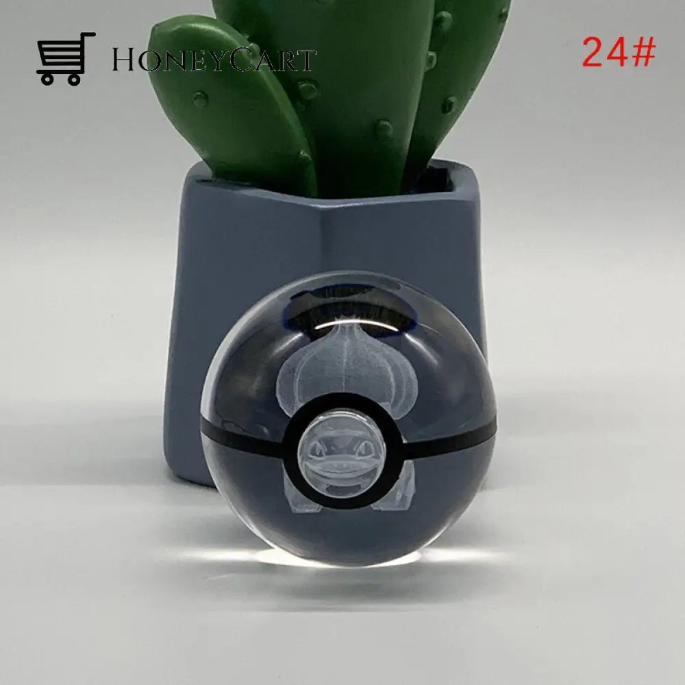 Anime Pokemon 3D Crystal Ball & Base / 24