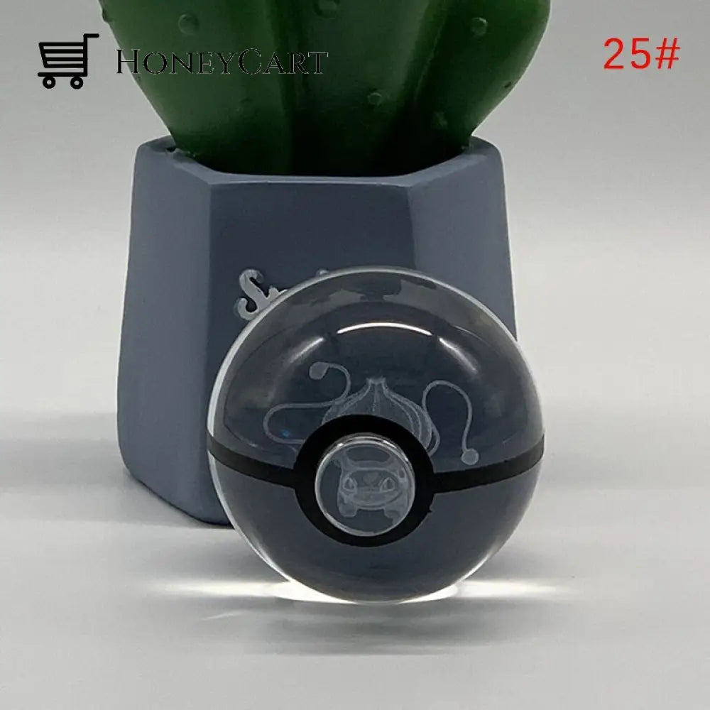 Anime Pokemon 3D Crystal Ball & Base / 25