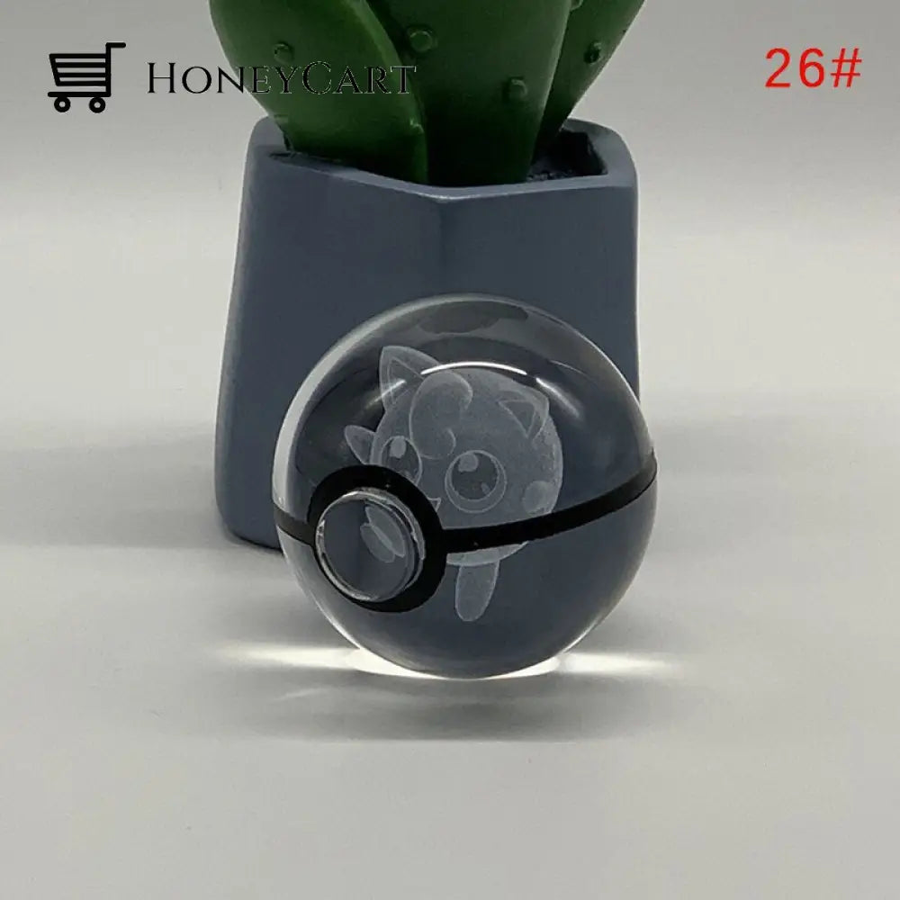 Anime Pokemon 3D Crystal Ball & Base / 26