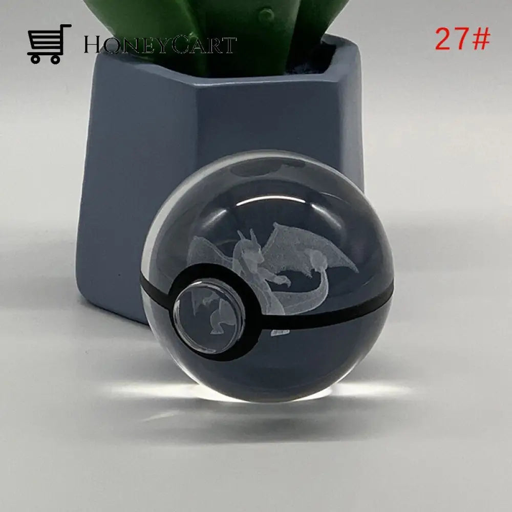 Anime Pokemon 3D Crystal Ball & Base / 27