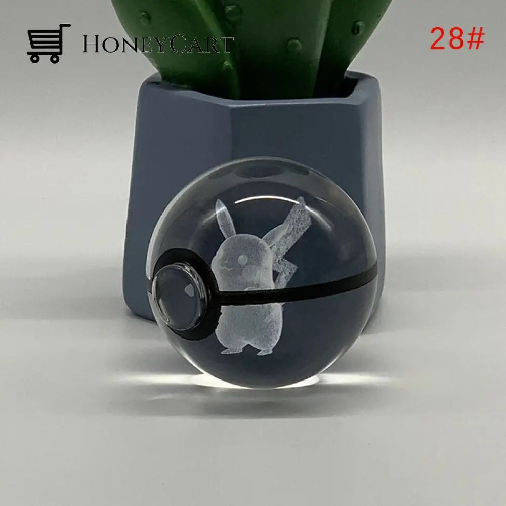 Anime Pokemon 3D Crystal Ball & Base / 28