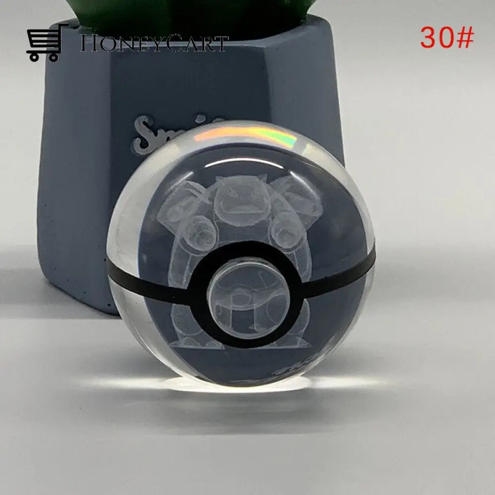 Anime Pokemon 3D Crystal Ball & Base / 30
