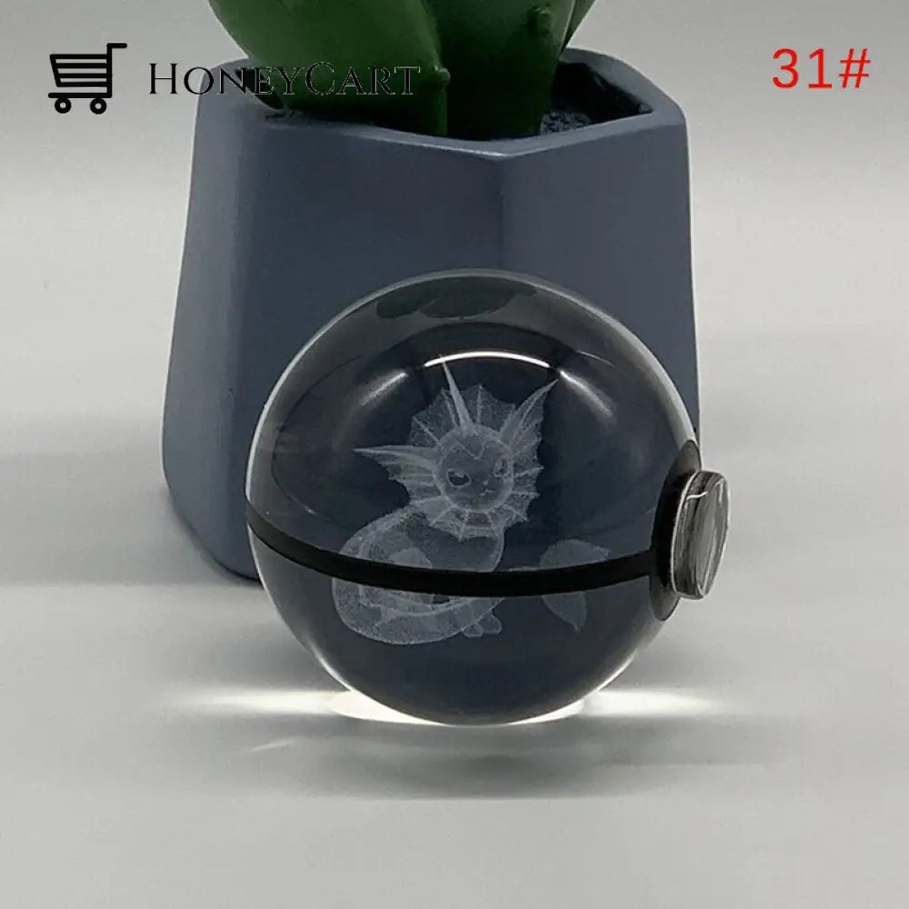 Anime Pokemon 3D Crystal Ball & Base / 31