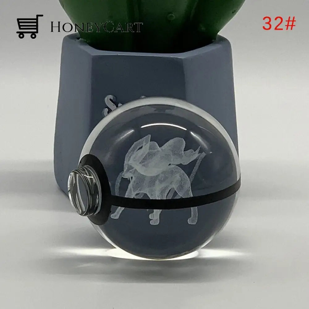 Anime Pokemon 3D Crystal Ball & Base / 32