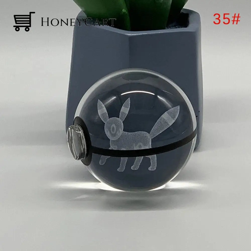 Anime Pokemon 3D Crystal Ball & Base / 35