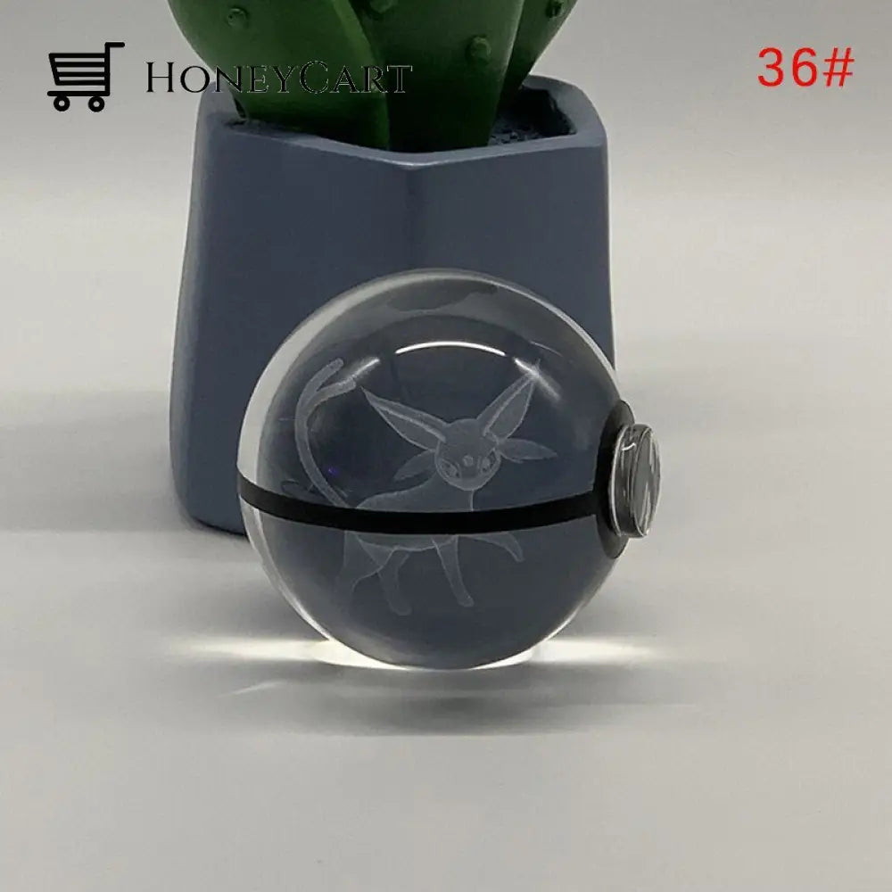 Anime Pokemon 3D Crystal Ball & Base / 36