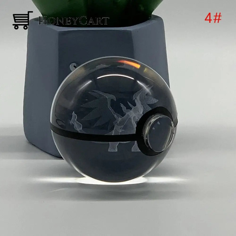 Anime Pokemon 3D Crystal Ball & Base / 4