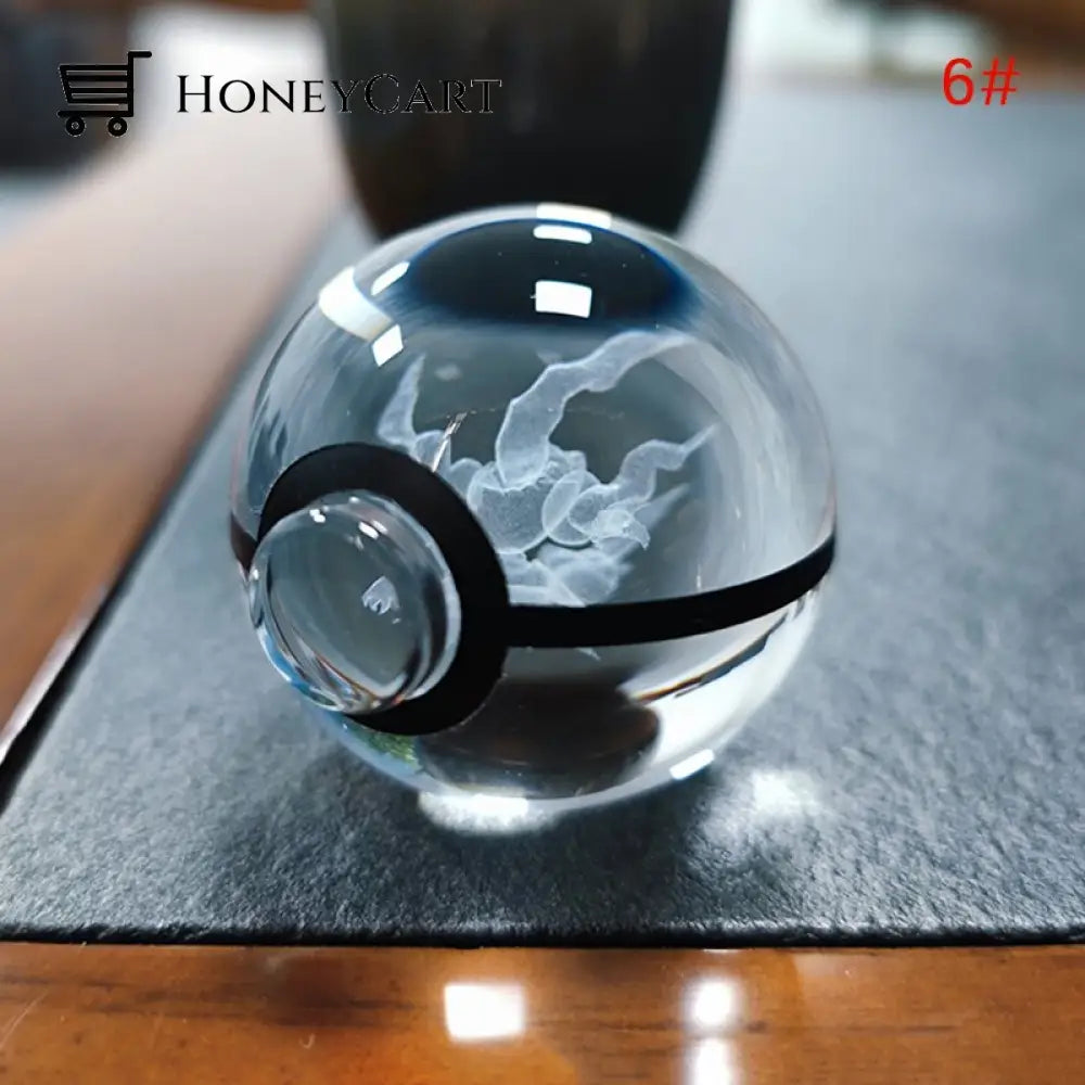 Anime Pokemon 3D Crystal Ball & Base / 6