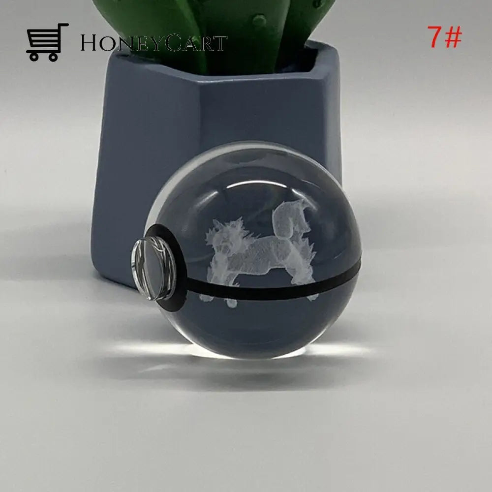 Anime Pokemon 3D Crystal Ball & Base / 7