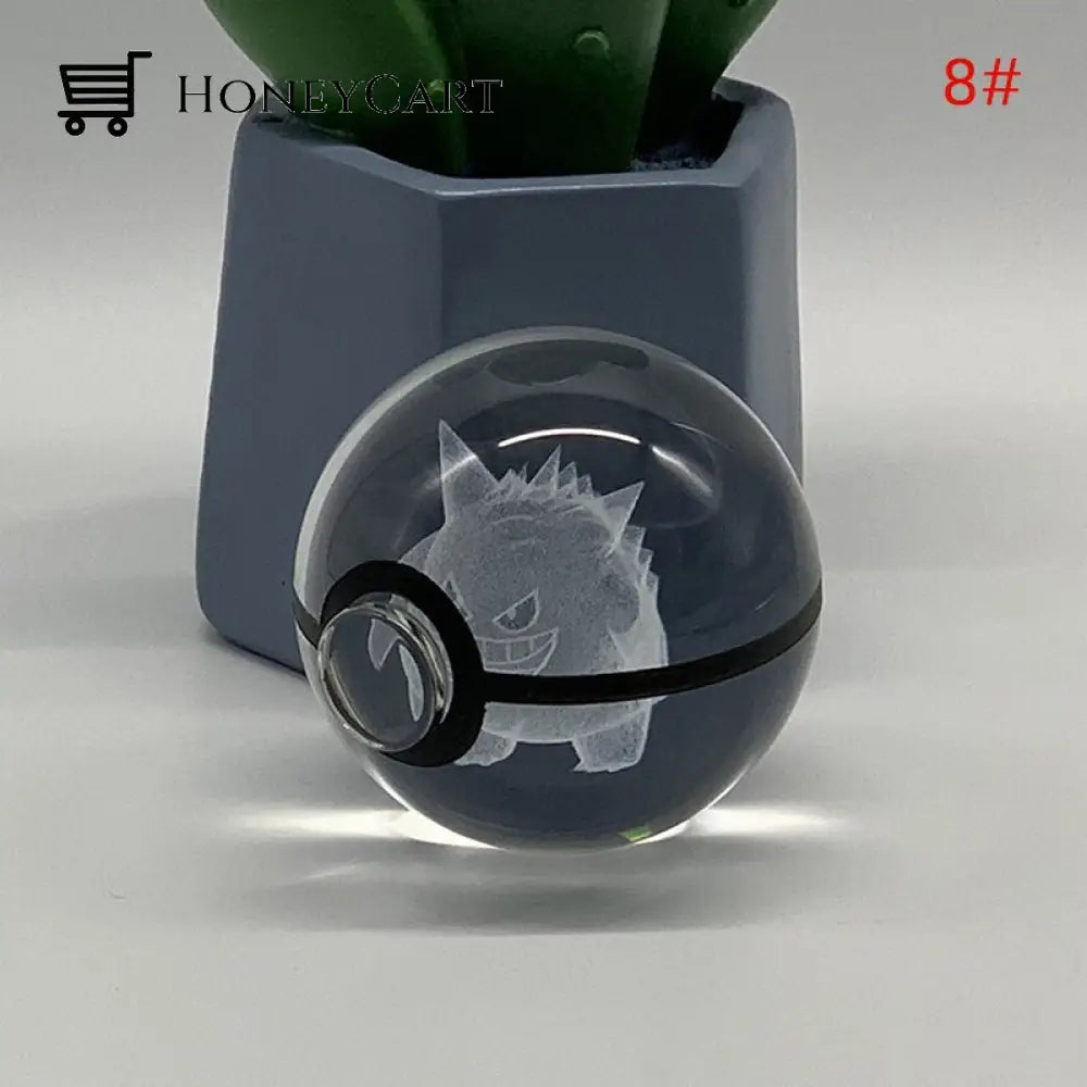 Anime Pokemon 3D Crystal Ball & Base / 8