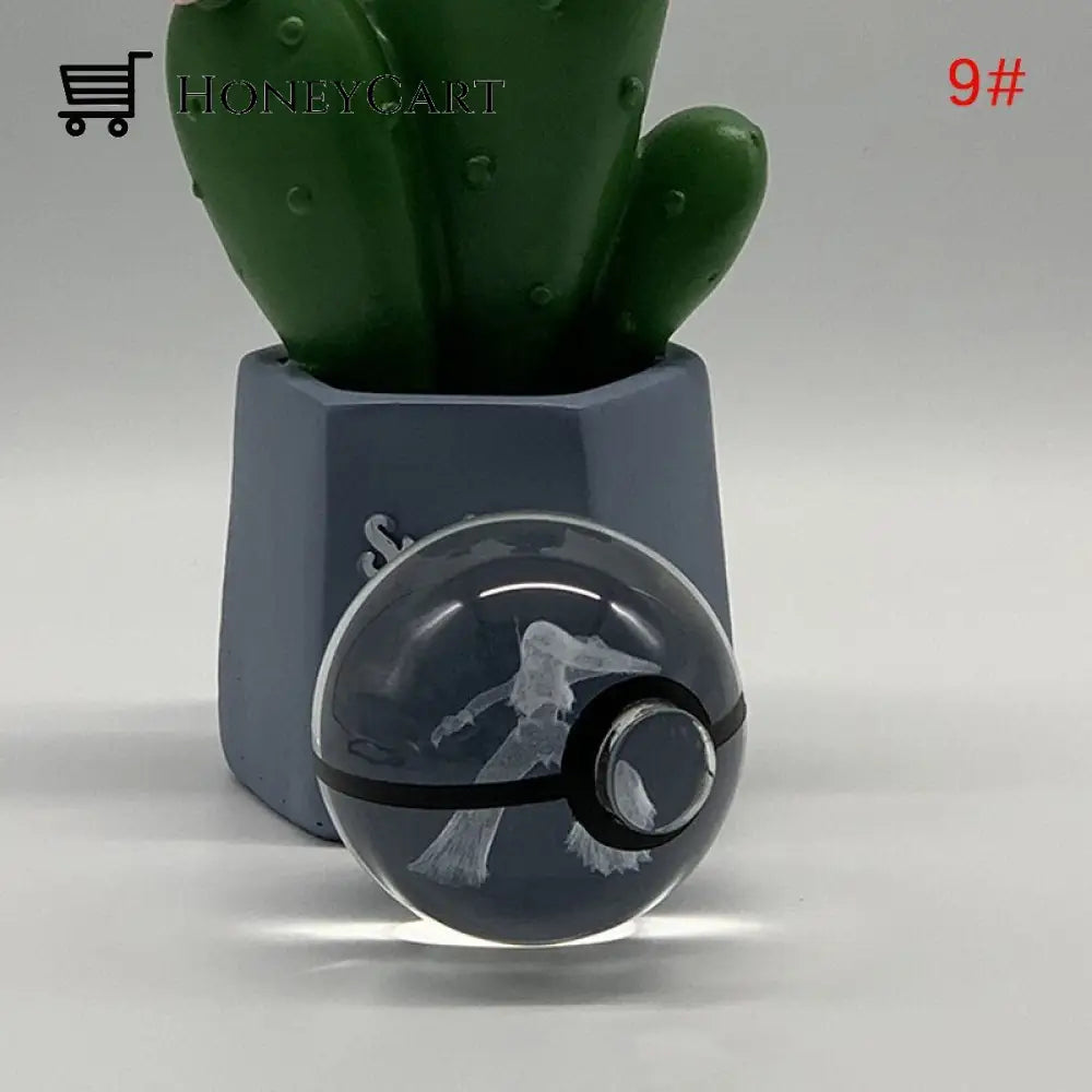 Anime Pokemon 3D Crystal Ball & Base / 9
