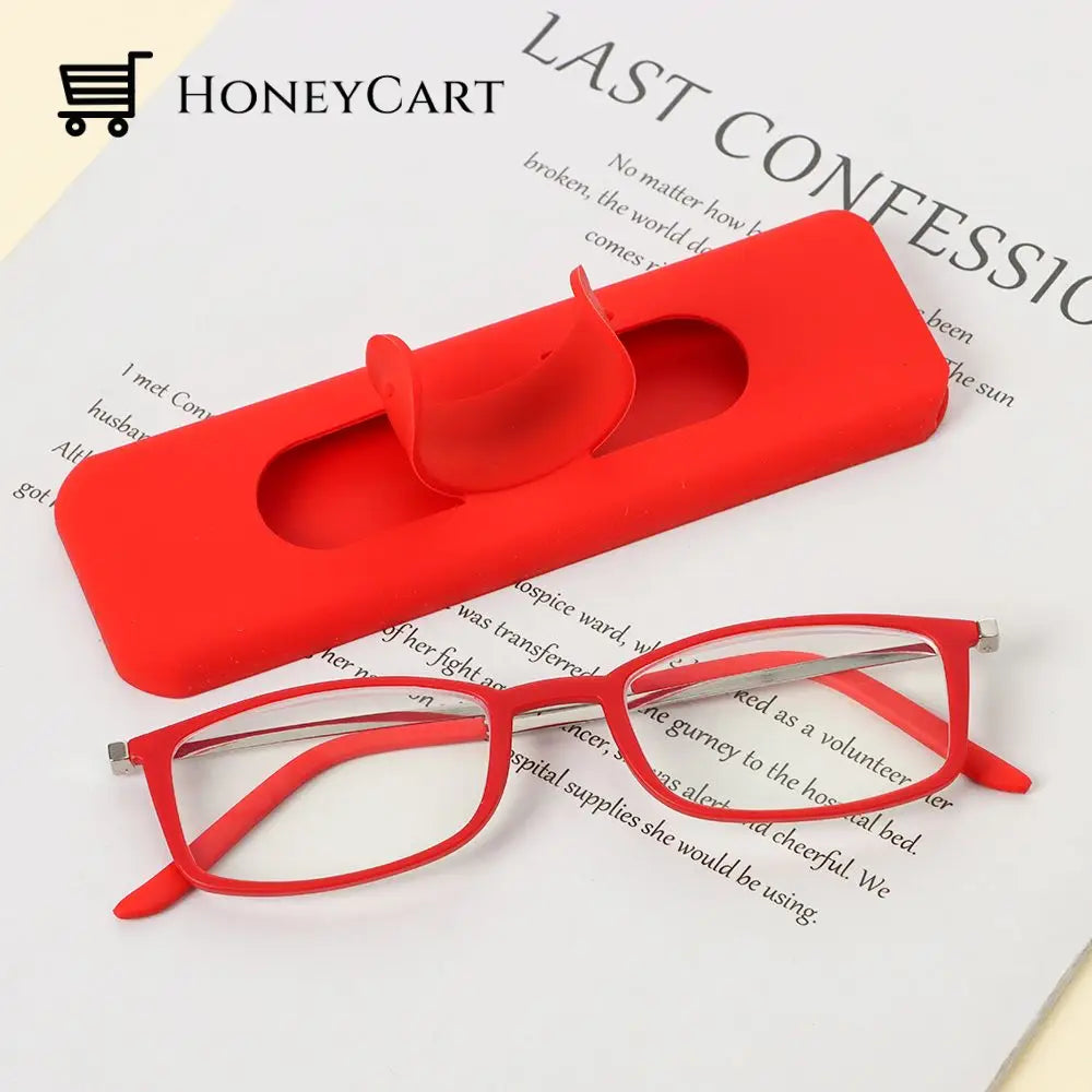 Anti-Blue Light Glasses With Cellphone Stand Eyeglass Lenses