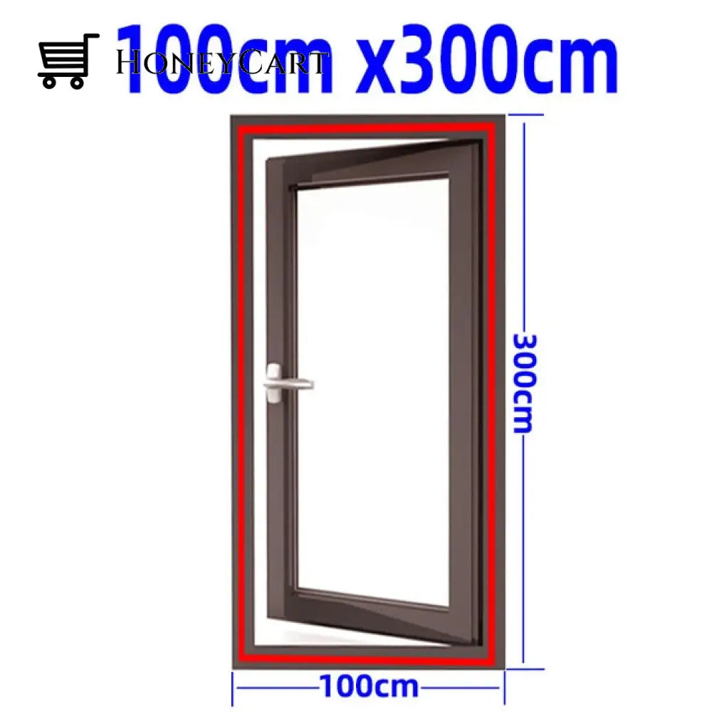 Anti Mosquito Window Screen Mesh W 100Cm X H 300Cm / Coffee Velcro