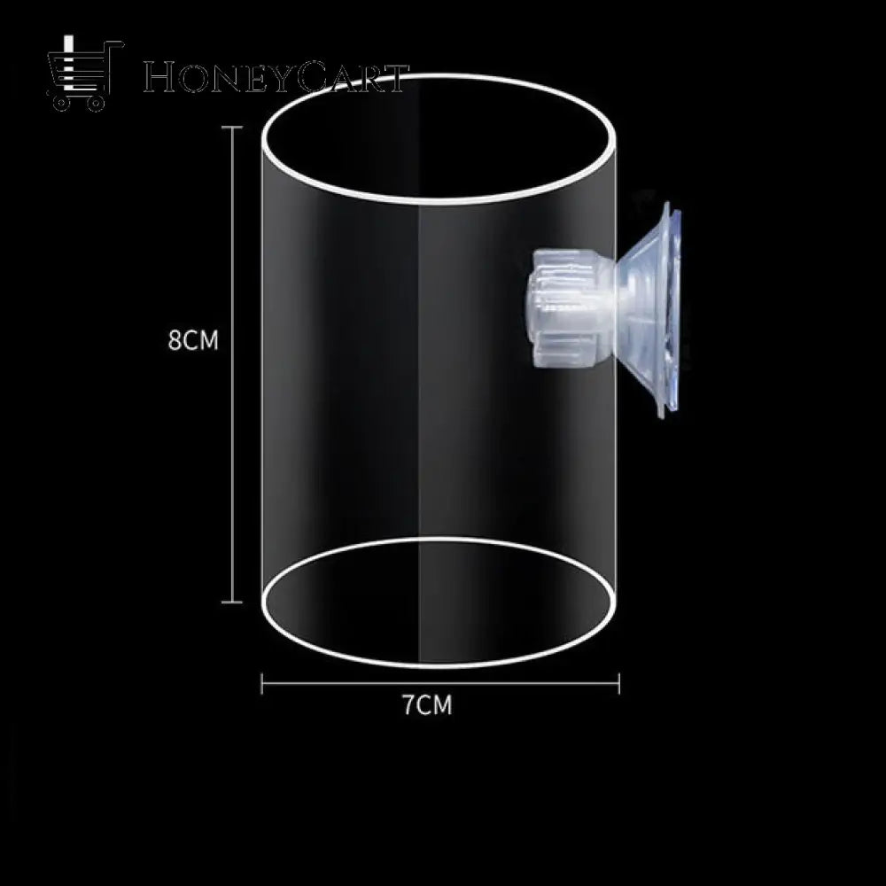 Aquarium Transparent Suction Fish Feeder L Feeders