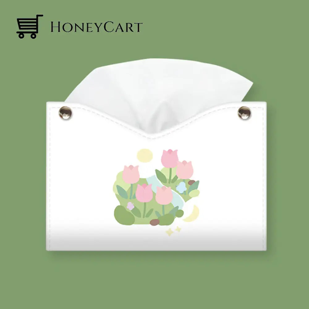 Artistic Oil Painting Tissue Box-Buy 2 Get 10% Off Today! New-Pink Tulip