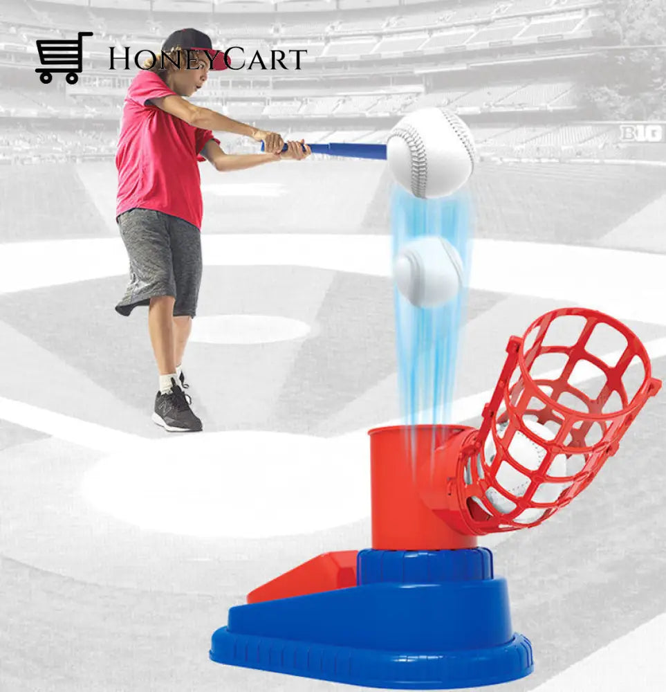 Automatic Baseball Training Ball Launcher Machine Set Toys