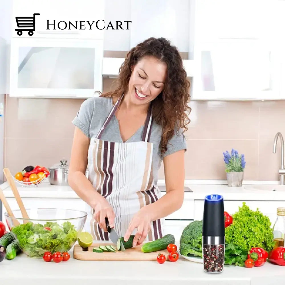 Automatic Electric Gravity Induction Salt And Pepper Grinder