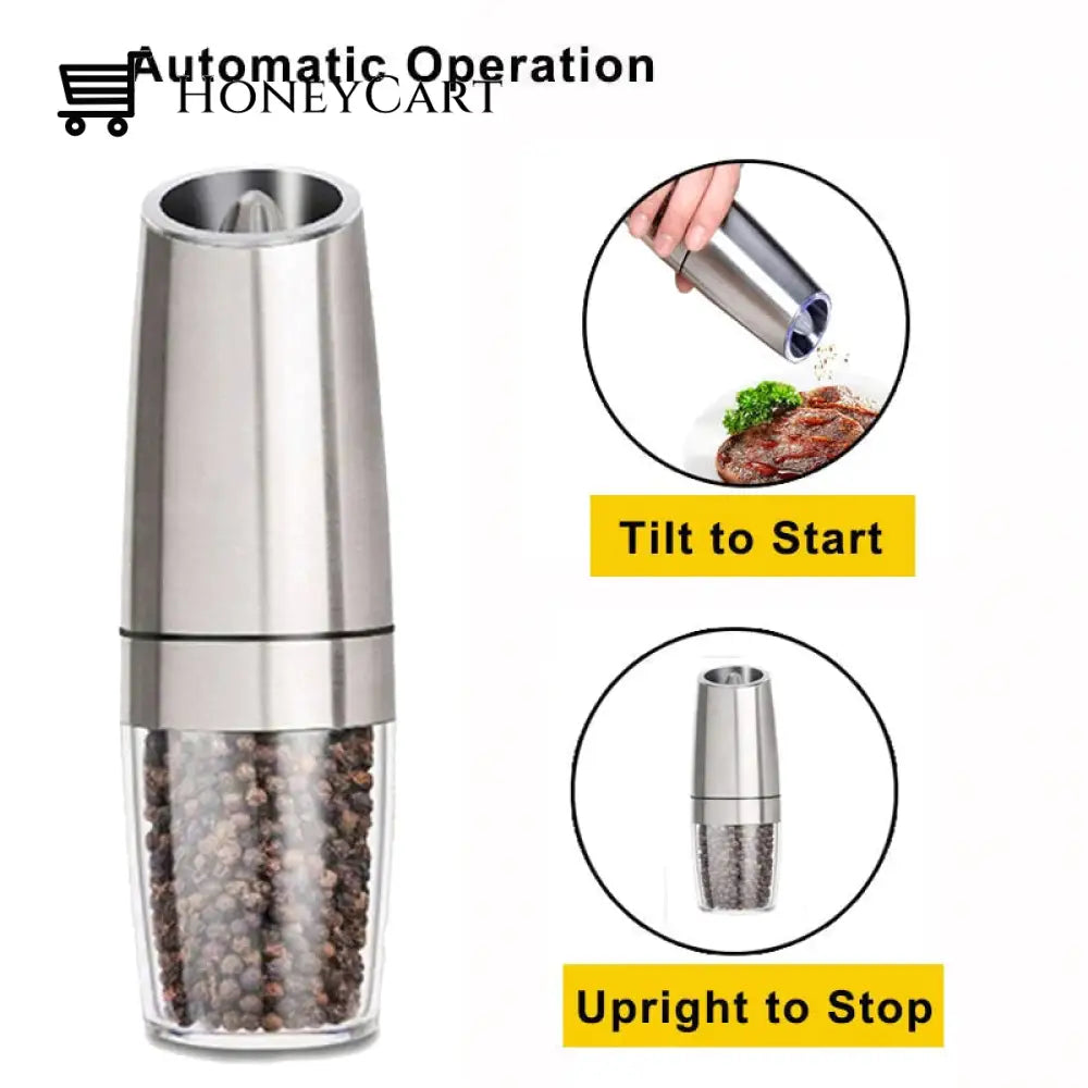 Automatic Electric Gravity Induction Salt And Pepper Grinder