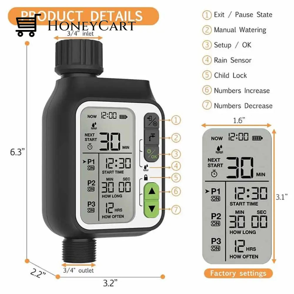 Automatic Garden Watering Timer Sensor Gardening