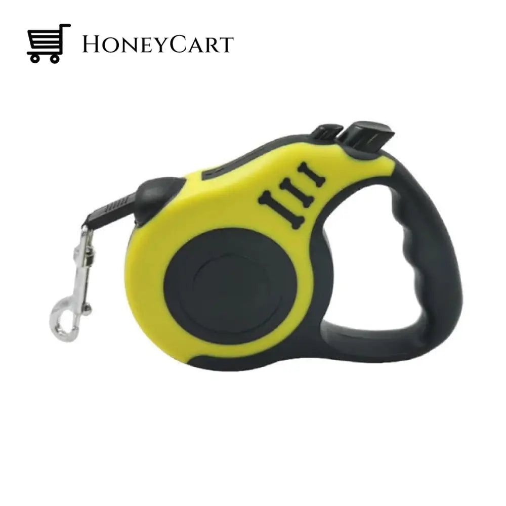 Automatic Retractable Dog Leash Nylon Lightweight Portative 3M/5M Yellow / 5M Ltt-0713